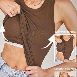 NWT Tank with built in bra